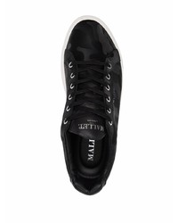 schwarze Leder niedrige Sneakers von Mallet