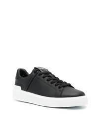 schwarze Leder niedrige Sneakers von Balmain