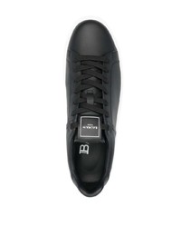 schwarze Leder niedrige Sneakers von Balmain