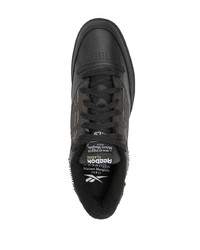 schwarze Leder niedrige Sneakers von adidas