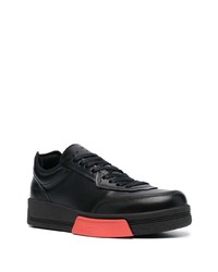 schwarze Leder niedrige Sneakers von Oamc