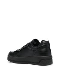 schwarze Leder niedrige Sneakers von Oamc