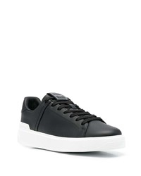 schwarze Leder niedrige Sneakers von Balmain