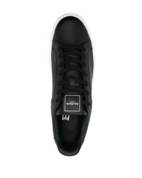 schwarze Leder niedrige Sneakers von Balmain