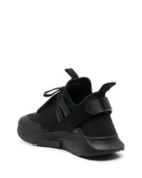 schwarze Leder niedrige Sneakers von Tom Ford