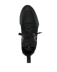 schwarze Leder niedrige Sneakers von Tom Ford