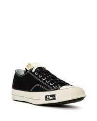 schwarze Leder niedrige Sneakers von VISVIM