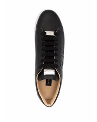 schwarze Leder niedrige Sneakers von Philipp Plein