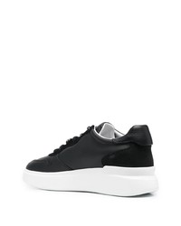 schwarze Leder niedrige Sneakers von Hogan