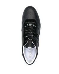 schwarze Leder niedrige Sneakers von Hogan