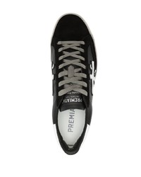 schwarze Leder niedrige Sneakers von Premiata