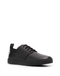 schwarze Leder niedrige Sneakers von Valentino Garavani