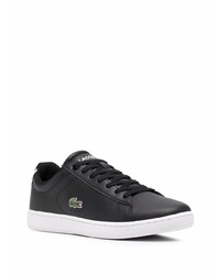 schwarze Leder niedrige Sneakers von Lacoste