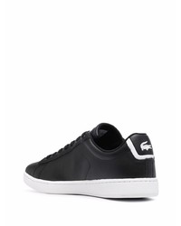 schwarze Leder niedrige Sneakers von Lacoste