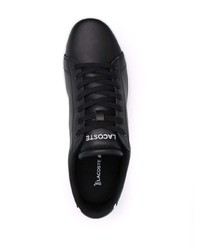 schwarze Leder niedrige Sneakers von Lacoste