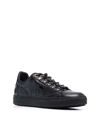 schwarze Leder niedrige Sneakers von Baldinini