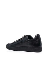 schwarze Leder niedrige Sneakers von Baldinini