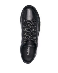 schwarze Leder niedrige Sneakers von Baldinini