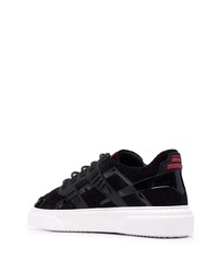 schwarze Leder niedrige Sneakers von Hide&Jack