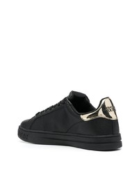 schwarze Leder niedrige Sneakers von VERSACE JEANS COUTURE