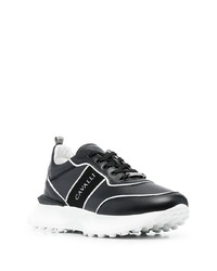 schwarze Leder niedrige Sneakers von Roberto Cavalli