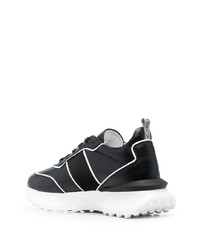 schwarze Leder niedrige Sneakers von Roberto Cavalli