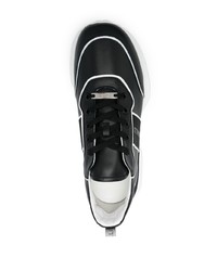 schwarze Leder niedrige Sneakers von Roberto Cavalli