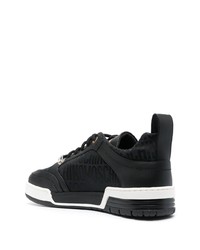 schwarze Leder niedrige Sneakers von Moschino