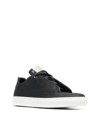 schwarze Leder niedrige Sneakers von Philipp Plein