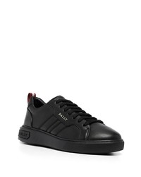 schwarze Leder niedrige Sneakers von Bally