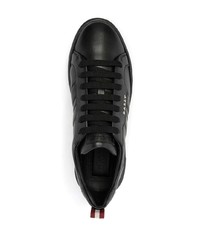 schwarze Leder niedrige Sneakers von Bally