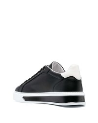 schwarze Leder niedrige Sneakers von Roberto Cavalli