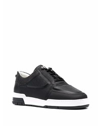 schwarze Leder niedrige Sneakers von Leandro Lopes