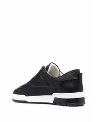 schwarze Leder niedrige Sneakers von Leandro Lopes