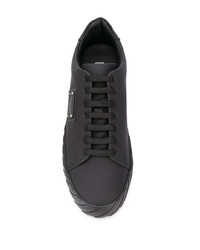 schwarze Leder niedrige Sneakers von Philipp Plein