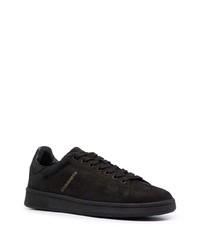 schwarze Leder niedrige Sneakers von DSQUARED2