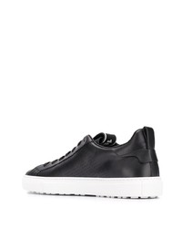 schwarze Leder niedrige Sneakers von DSQUARED2