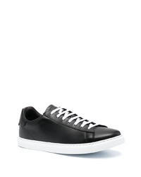 schwarze Leder niedrige Sneakers von DSQUARED2