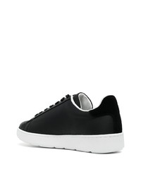 schwarze Leder niedrige Sneakers von Armani Exchange