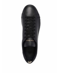 schwarze Leder niedrige Sneakers von Officine Creative