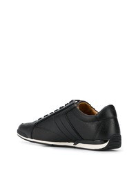 schwarze Leder niedrige Sneakers von BOSS