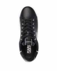 schwarze Leder niedrige Sneakers von Karl Lagerfeld