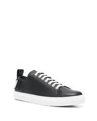 schwarze Leder niedrige Sneakers von Moschino