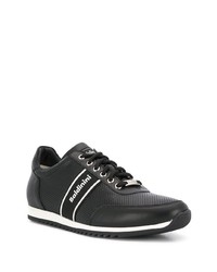 schwarze Leder niedrige Sneakers von Baldinini