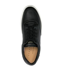 schwarze Leder niedrige Sneakers von Henderson Baracco