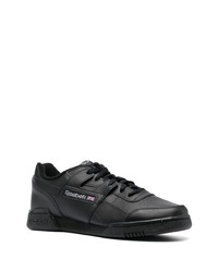 schwarze Leder niedrige Sneakers von Reebok