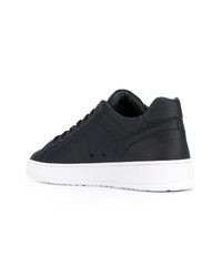 schwarze Leder niedrige Sneakers von Etq.