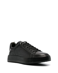 schwarze Leder niedrige Sneakers von Officine Creative