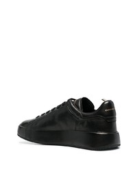 schwarze Leder niedrige Sneakers von Officine Creative