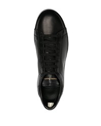 schwarze Leder niedrige Sneakers von Officine Creative